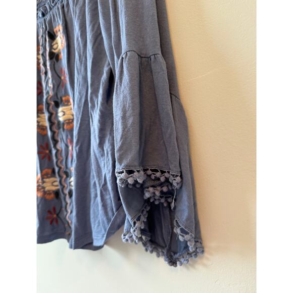 Altar’d State Embroidered Off Shoulder Bell Sleeve Top - Picture 5 of 6